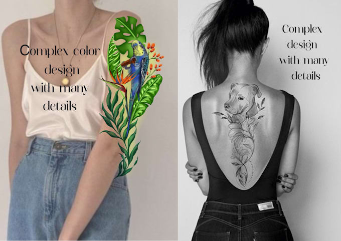 draw you beautiful custom pet tattoo design
