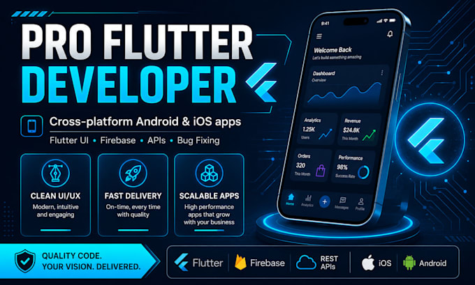 build your flutter app for android and ios