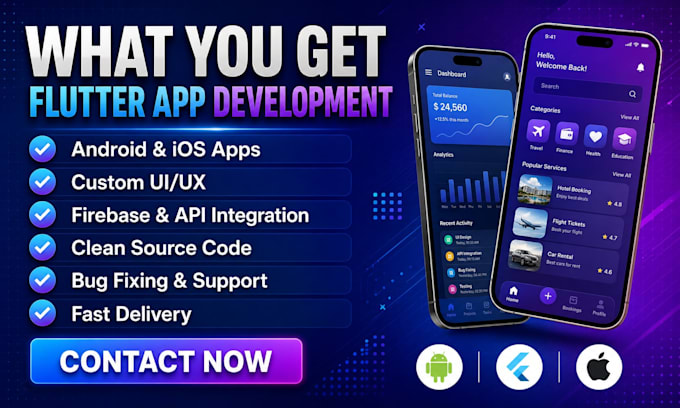 build your flutter app for android and ios