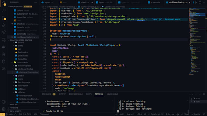 debug typescript, nodejs,  react, nextjs web app