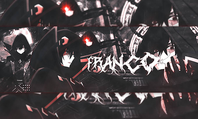 design perfect anime header, banner for your youtube, twitch