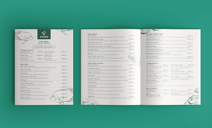 create a unique menu design catered to your individual style