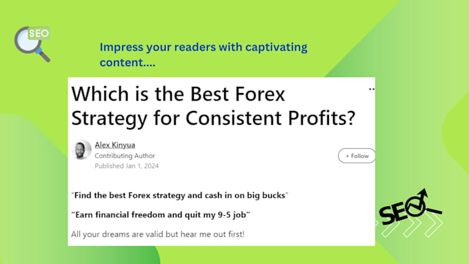 write any SEO article on forex, stocks, crypto or cfds trading