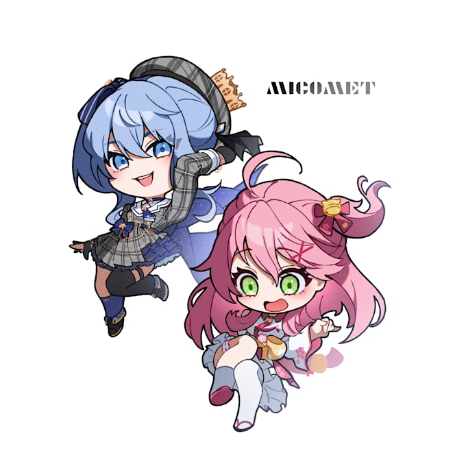 draw and design cute chibi anime illustration and characters