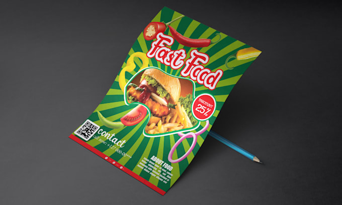 do premium restaurant menu, fast food menu, flyer or brochure design