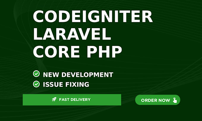 develop or fix codeigniter core php wordpress website