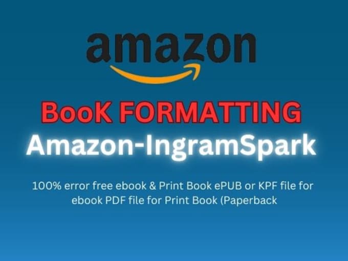 do book formatting kindle ebook paperback formatting KDP layout design