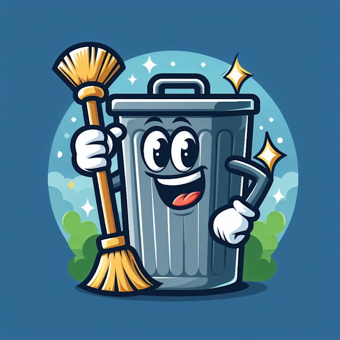 design eye catchy trach can bin cleaning logo in 12 hours