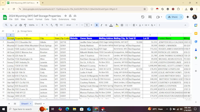 provide you self storage and mobile home park list with skip tracing