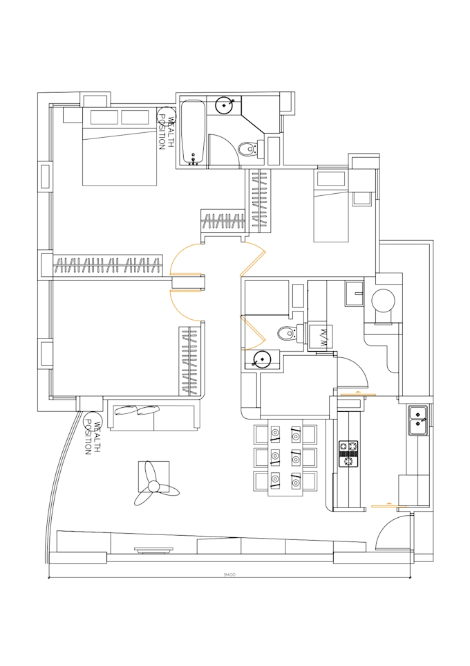 plan your furniture plan to traditional fengshui principles