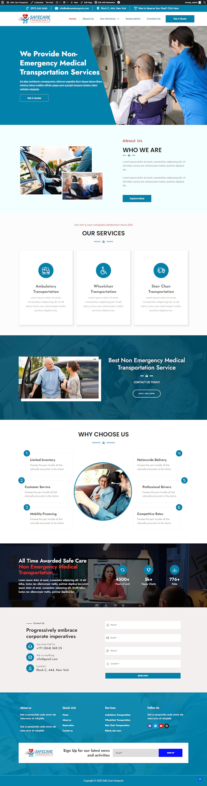 develop simple wordpress website