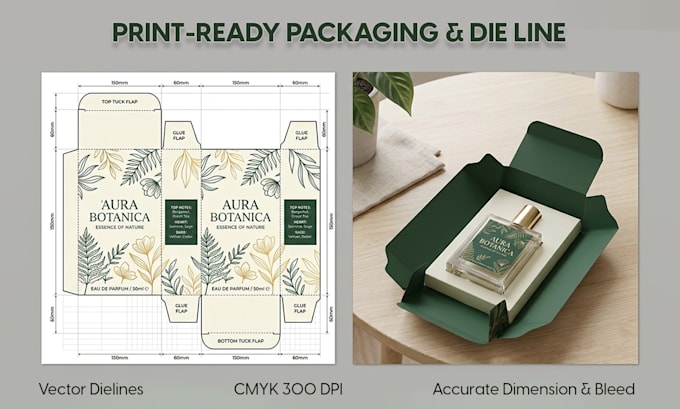 design luxury perfume box and fragrance label packaging
