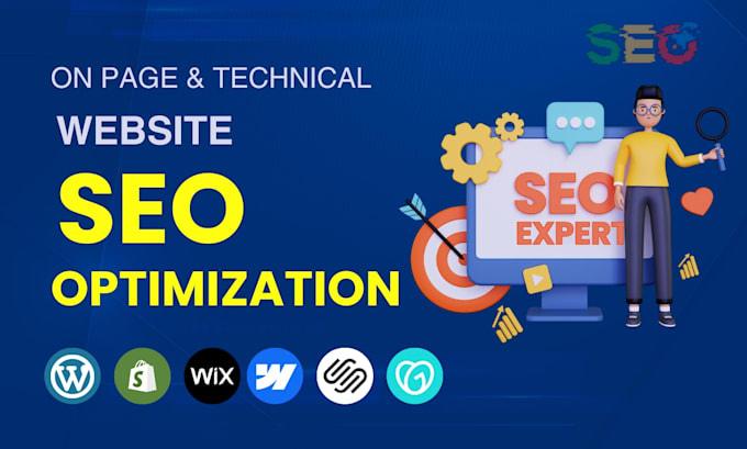 optimize website, technical on page SEO expert, wix, webflow, wordpress, shopify