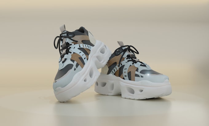 photorealistic 3d shoes modeling