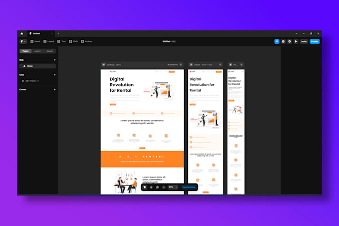design responsive framer website and convert figma to framer