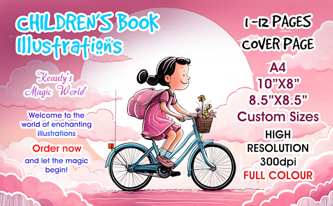 draw cute children story book illustrations