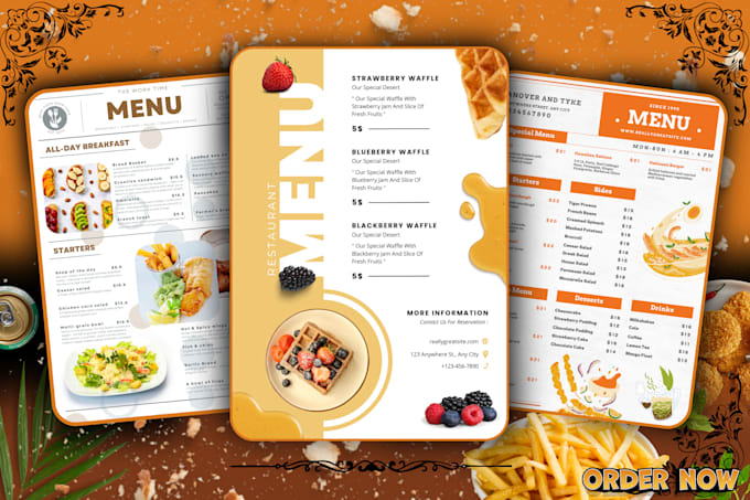 design restaurant menu or digital menu