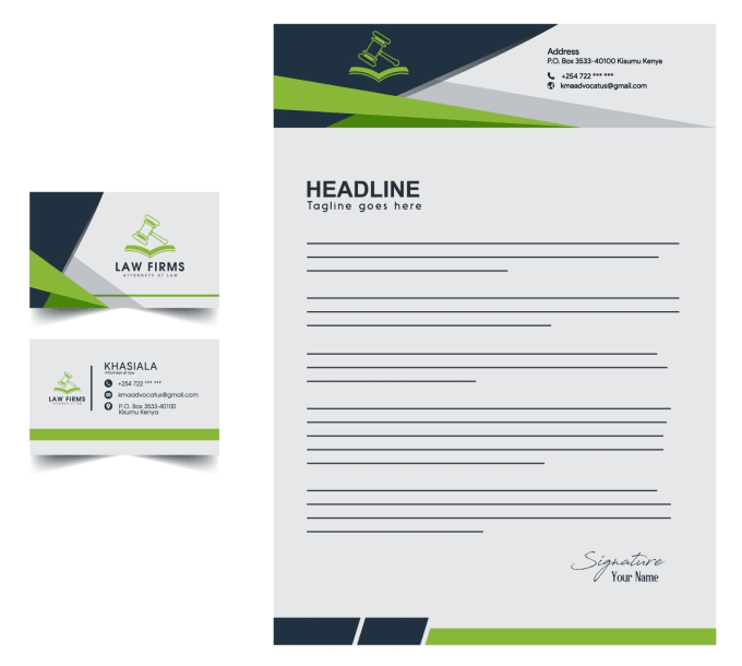 design professional letterhead with word template