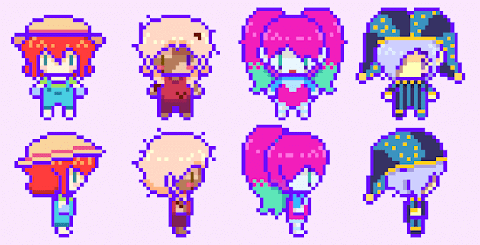 draw you an omori pixel art sprite