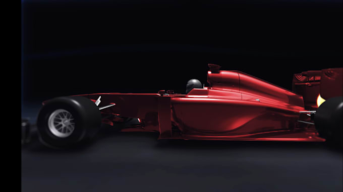 do formula one racing logo intro, car intro in 3 hours