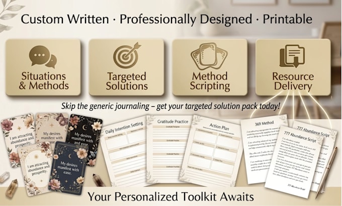 design custom manifestation affirmation sheets for personal growth