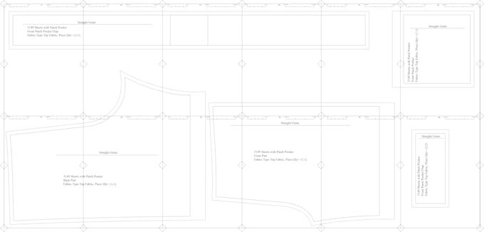 create digitally sewing paper pattern and grade it