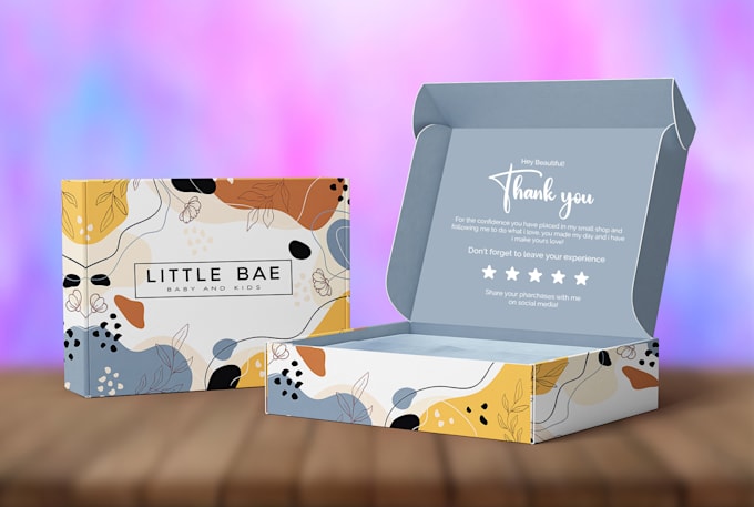 do nice mailer box packaging design, shipping, and subscription boxes 3d mockup