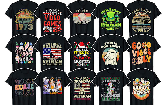 create high quality merch by amazon redbubble etsy tshirt designs