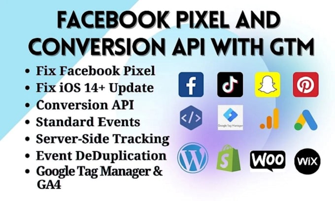 setup tiktok pixel, conversion API,ga4 server side tracking your website