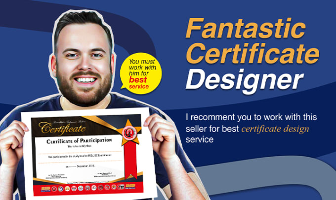 Do award certificate appreciation and diploma certificate in 8 hours