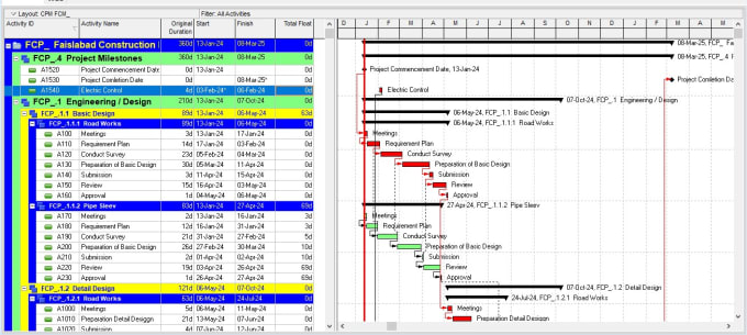 Do gantt chart, tracking, critical path, milestones, schedule, wbs ...