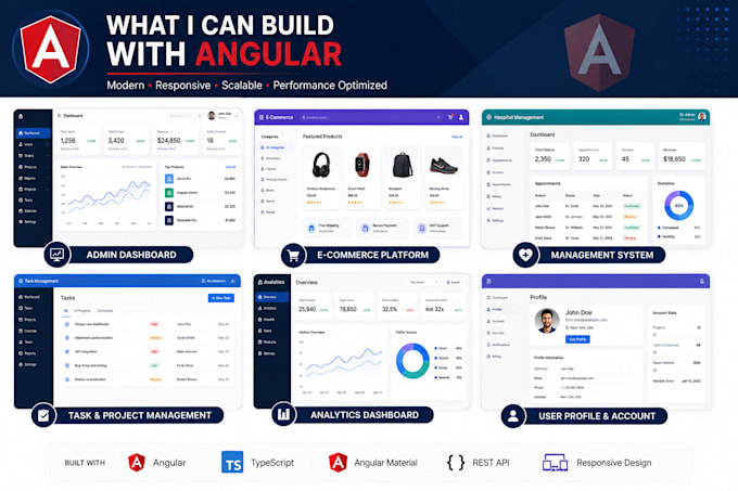 build responsive angular web applications and dashboards