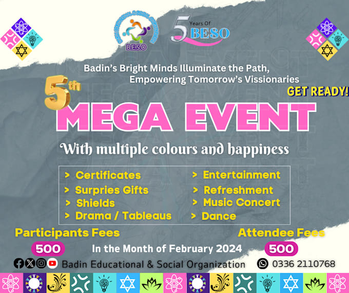 create an awesome event poster flyer in 6 hours