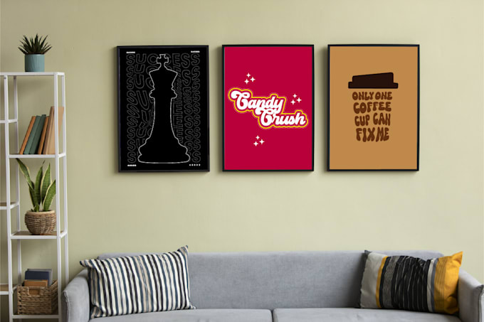 do typography poster, logo, brochure, t shirt and wall art