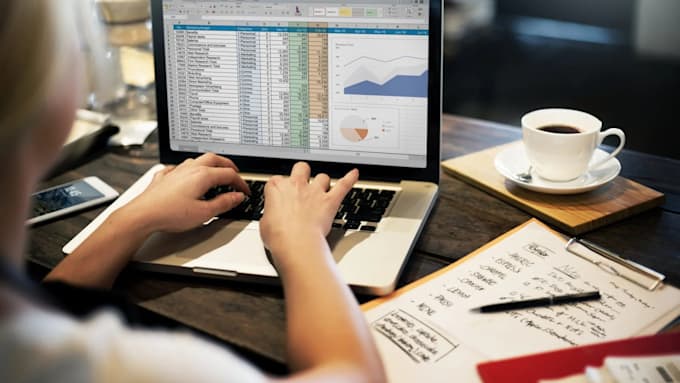 design excel or google sheets template with dashboard