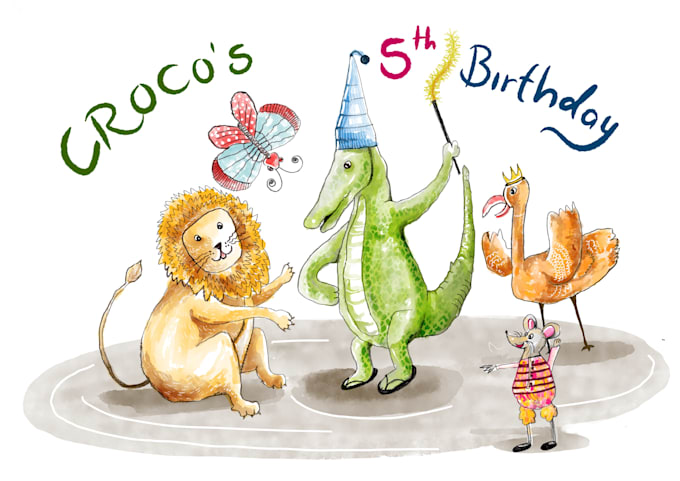 draw watercolour children book illustrations