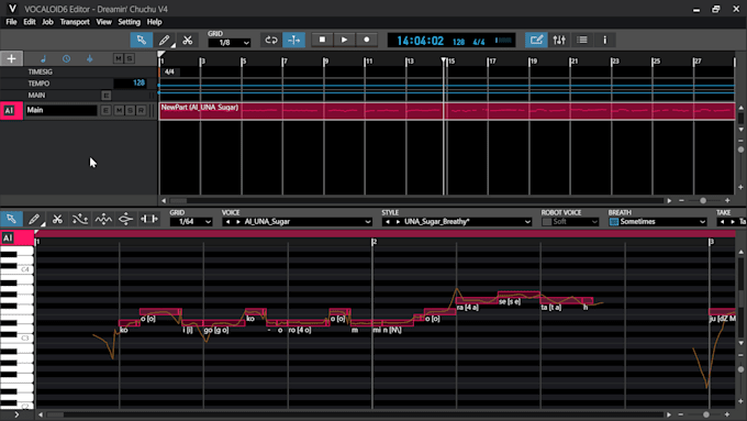 tune your vocaloid  and synth v project