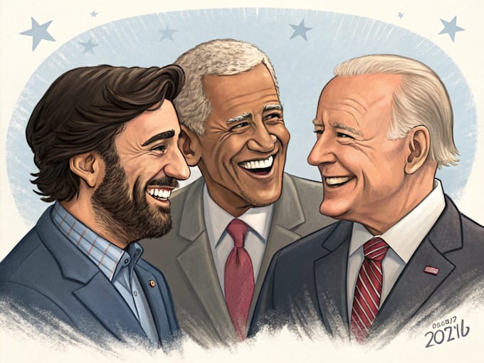 do political cartoons character logo and friendship portrait
