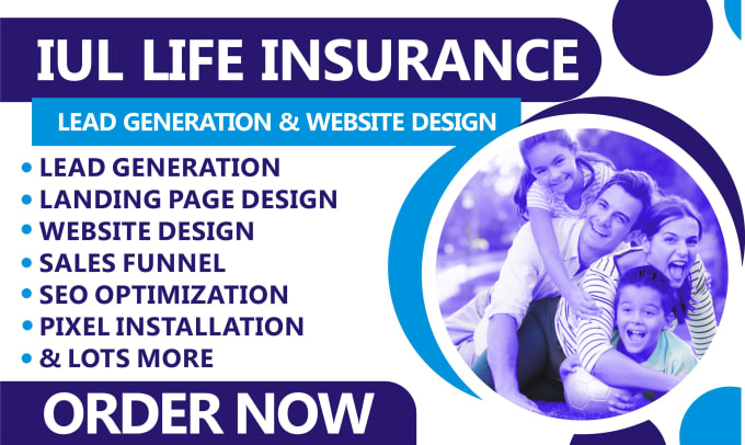 iul insurance website, iul insurance landing page, iul insurance leads