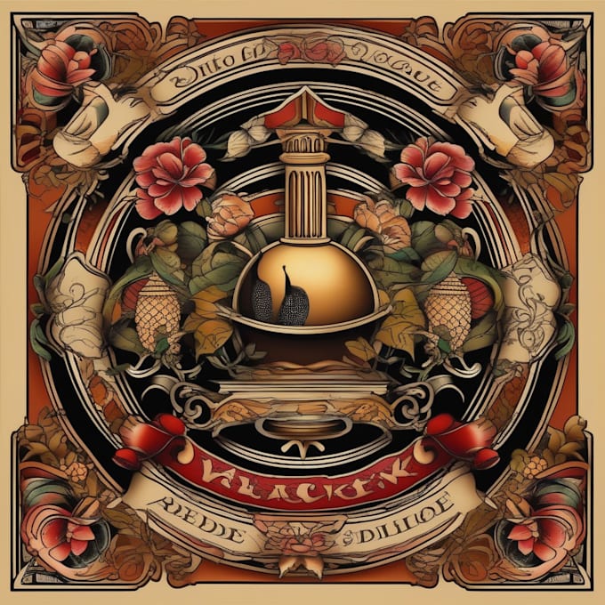 create awesome old school, traditional tattoo style design
