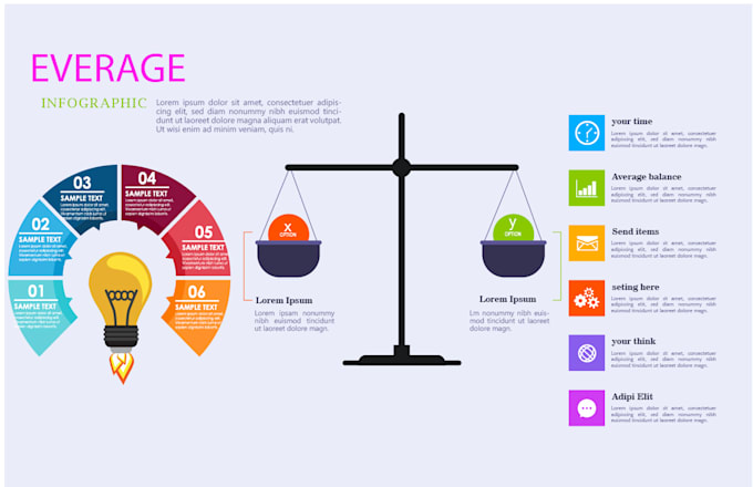 design professional infographic flowchart, list infographic