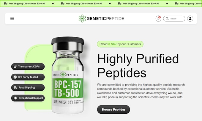 build peptide website supplement fda compliant peptide website nootropic website