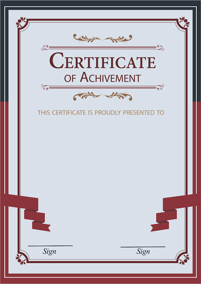 make award, degree and other certificates and resume designs