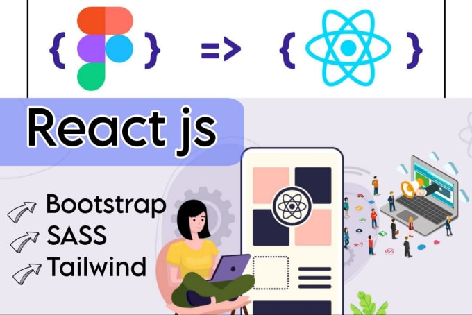 Convert figma design to react js, next js, and tailwind css or any ...