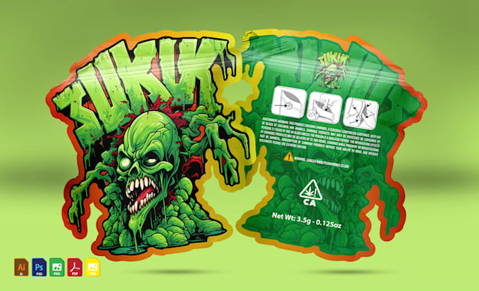 Entwerfen sie gestanzte weed beutel beutel mylar beutel und cbd