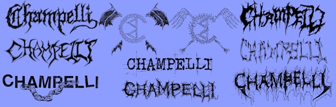 design graffiti y2k streetwear punk metal typeface logo