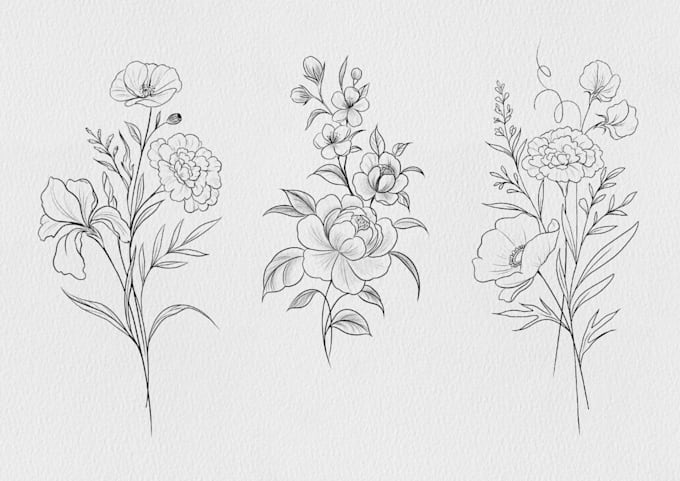 do birth flowers bouquet or bracelet tattoo design