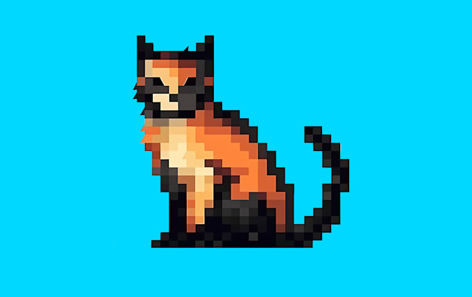 create a pixel art style logo design for your business