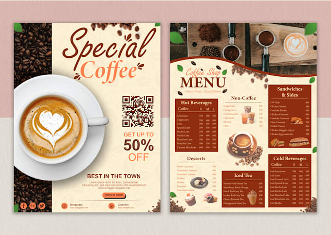 Design cafe menu, food menu, restaurant menu, menu card by ...