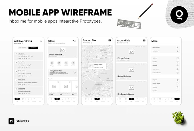 design wireframes, prototypes, mockups for mobile app, web apps, dashboard figma